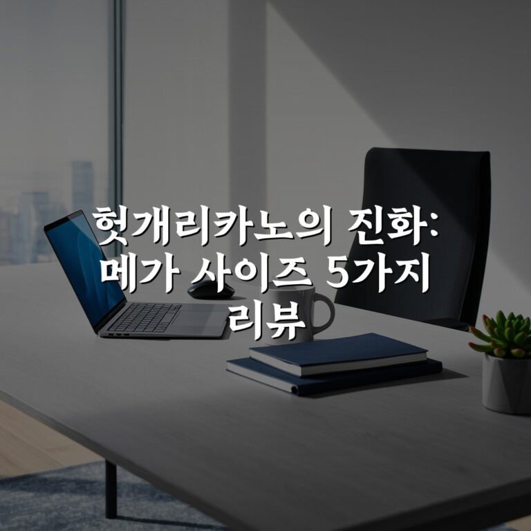 헛개리카노의 진화: 메가 사이즈 5가지 리뷰