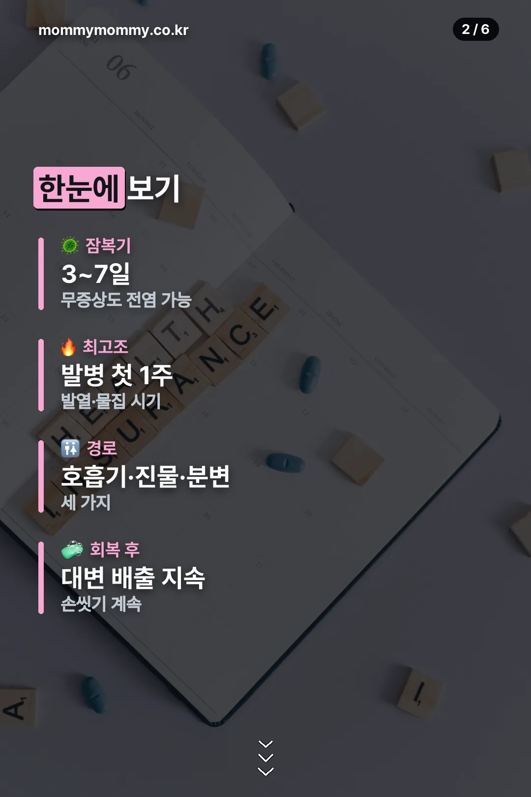 전염기간 한눈에 요약