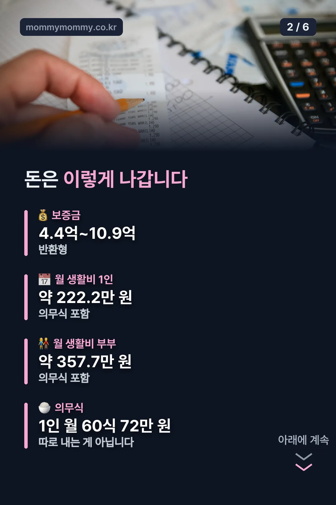 비용 항목별 정리