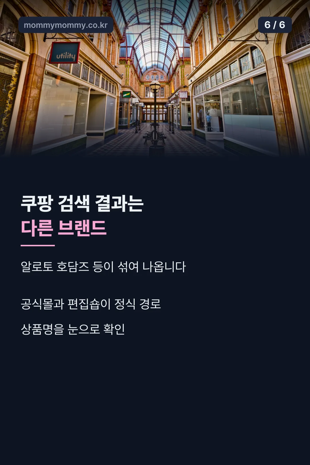 쿠팡 검색 주의