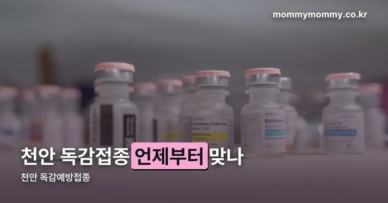 천안 독감예방접종 정리 썸네일