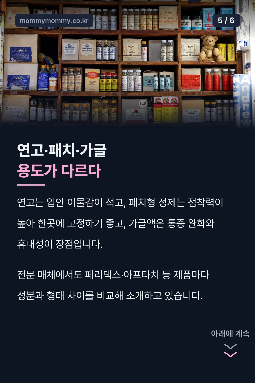 연고·패치·가글 용도 차이