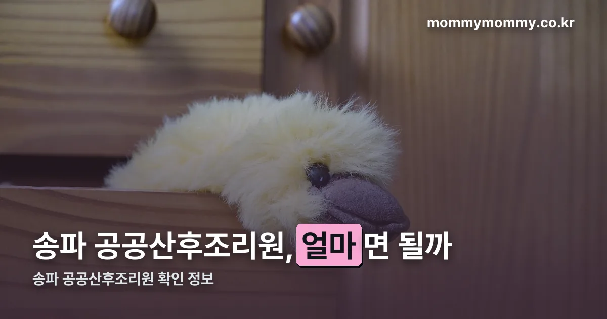송파 공공산후조리원 정리 썸네일